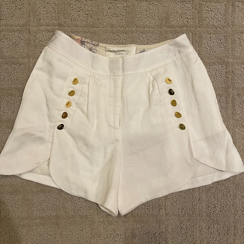 White silky shorts